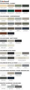 Aquatek Roofing Colour Range
