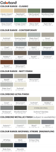 Colorbond Roof Colour Range