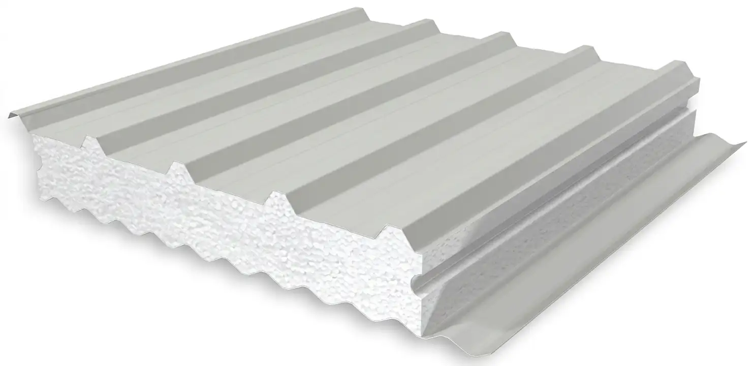 DeltaTrimCorro-EPS-FR low-pitch insulated roof panel