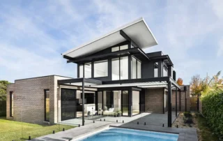 Residential insulated roof system by swimming pool