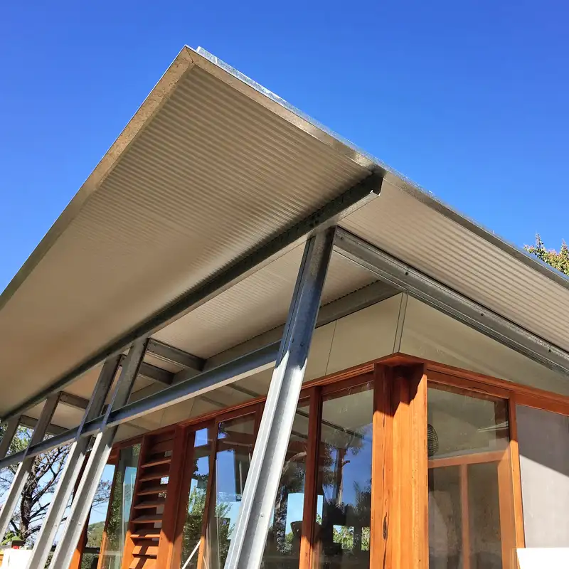 ARCPANEL insulated patio roof system with finished ceiling