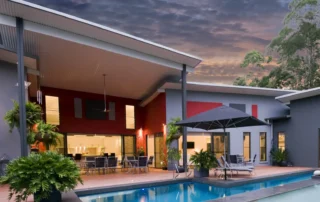 Low-pitch insulated roofing on a contemporary Australian home